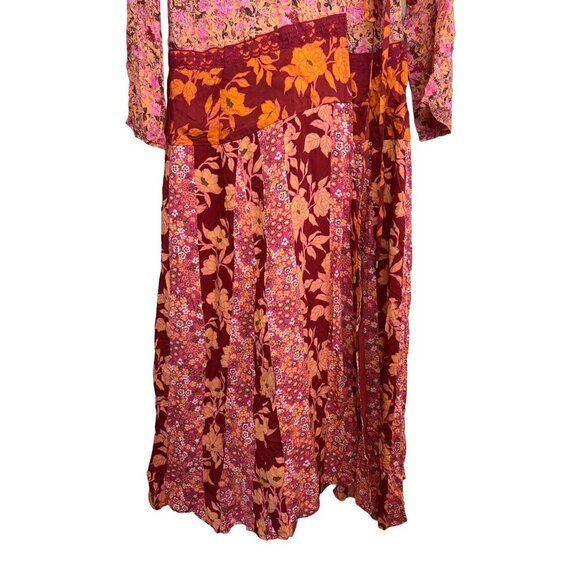 Free People $168 Tilda Wrap Boho Floral Maxi Dress Size Small NWT - Picture 10 of 12